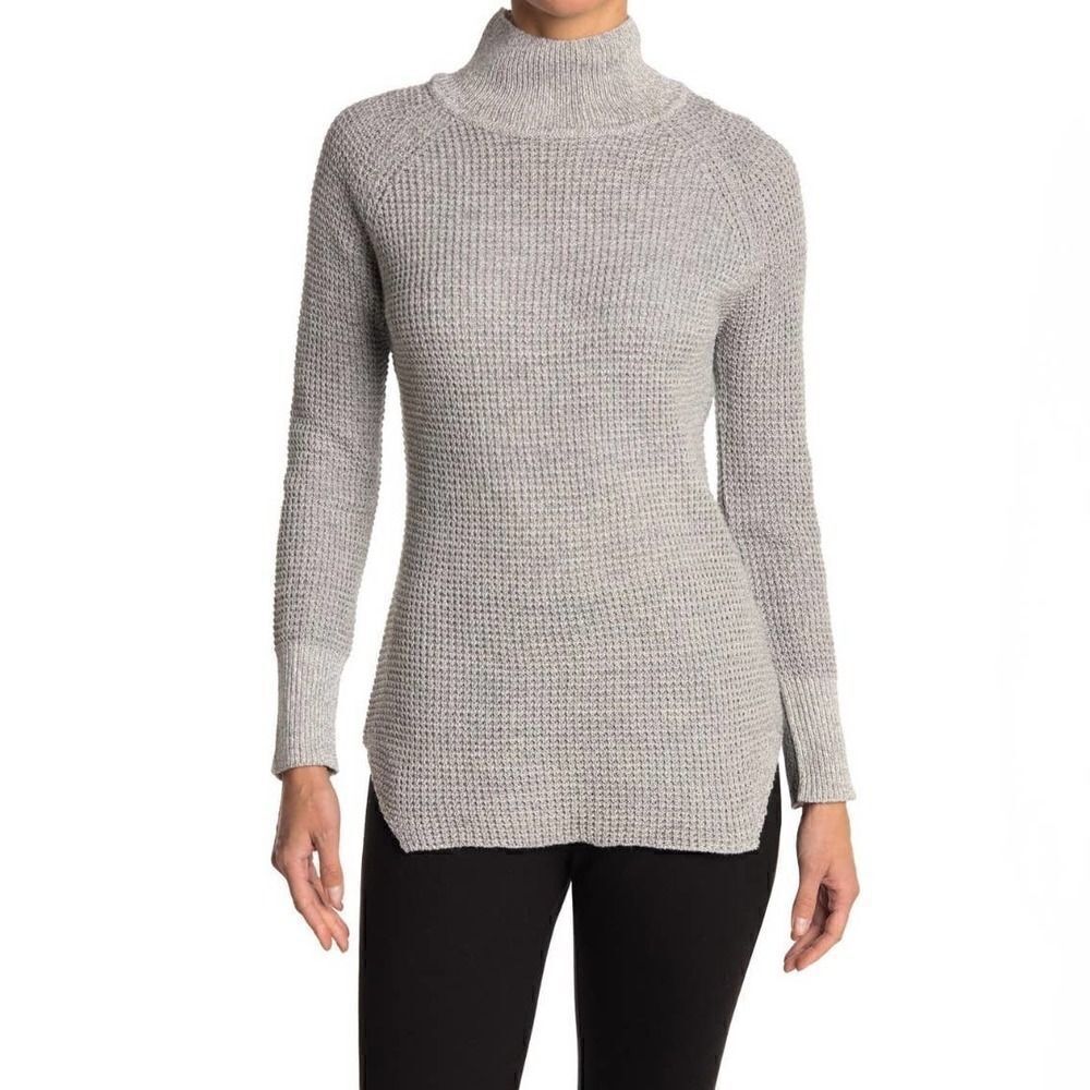 RD style Shaker Mock Neck Grey Twist Sweater Size Small NWT